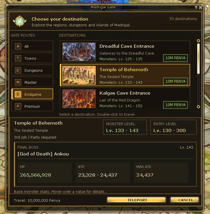 Madrigal Gate · destinations, requirements and travel costs.