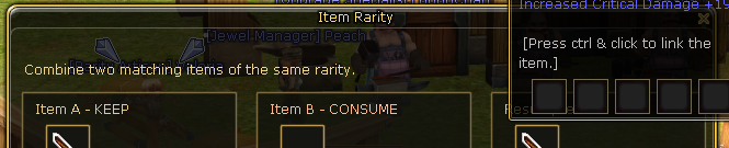 KEEP, CONSUME and scroll · the ingredients for your rarity attempt.
