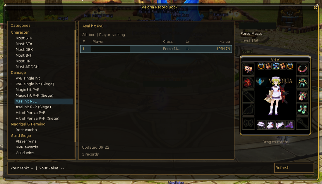Record Book · explore categories and achievements.