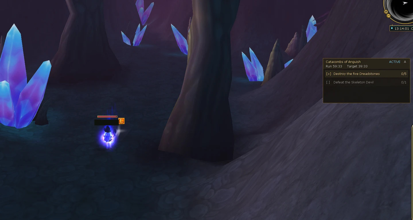 Valoria crystal cavern and dungeon objective tracker.
